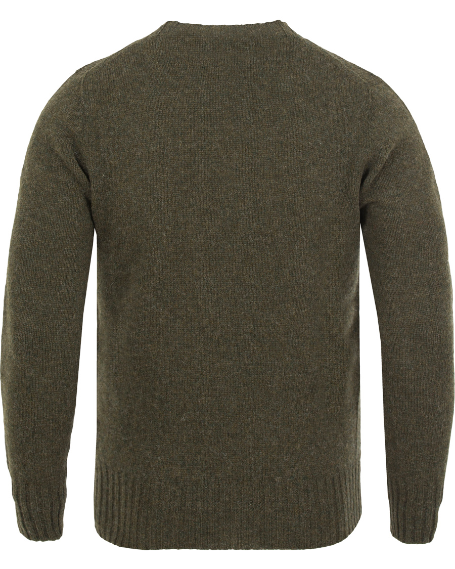 Homme | Pulls Et Tricots | Aspesi | Crew Neck Shetland Knit Moss Green