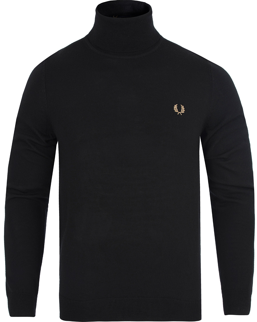 Homme | Pulls Et Tricots | Fred Perry | Merino Rollneck Sweater Black
