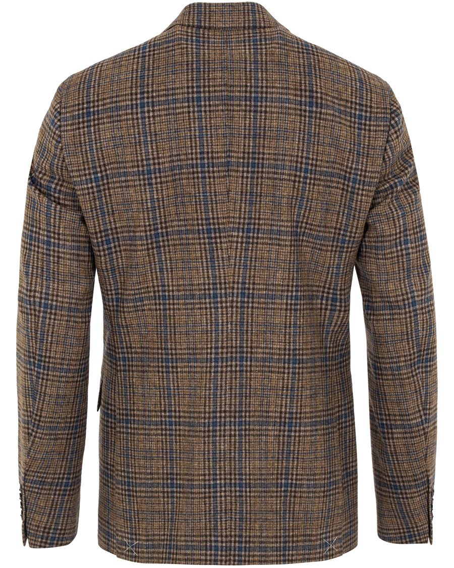 Heren | Blazers | Etro | Slim Fit Wool Check Blazer Medium Brown/Navy