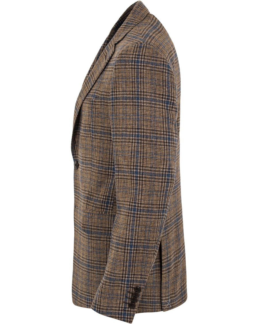Heren | Blazers | Etro | Slim Fit Wool Check Blazer Medium Brown/Navy