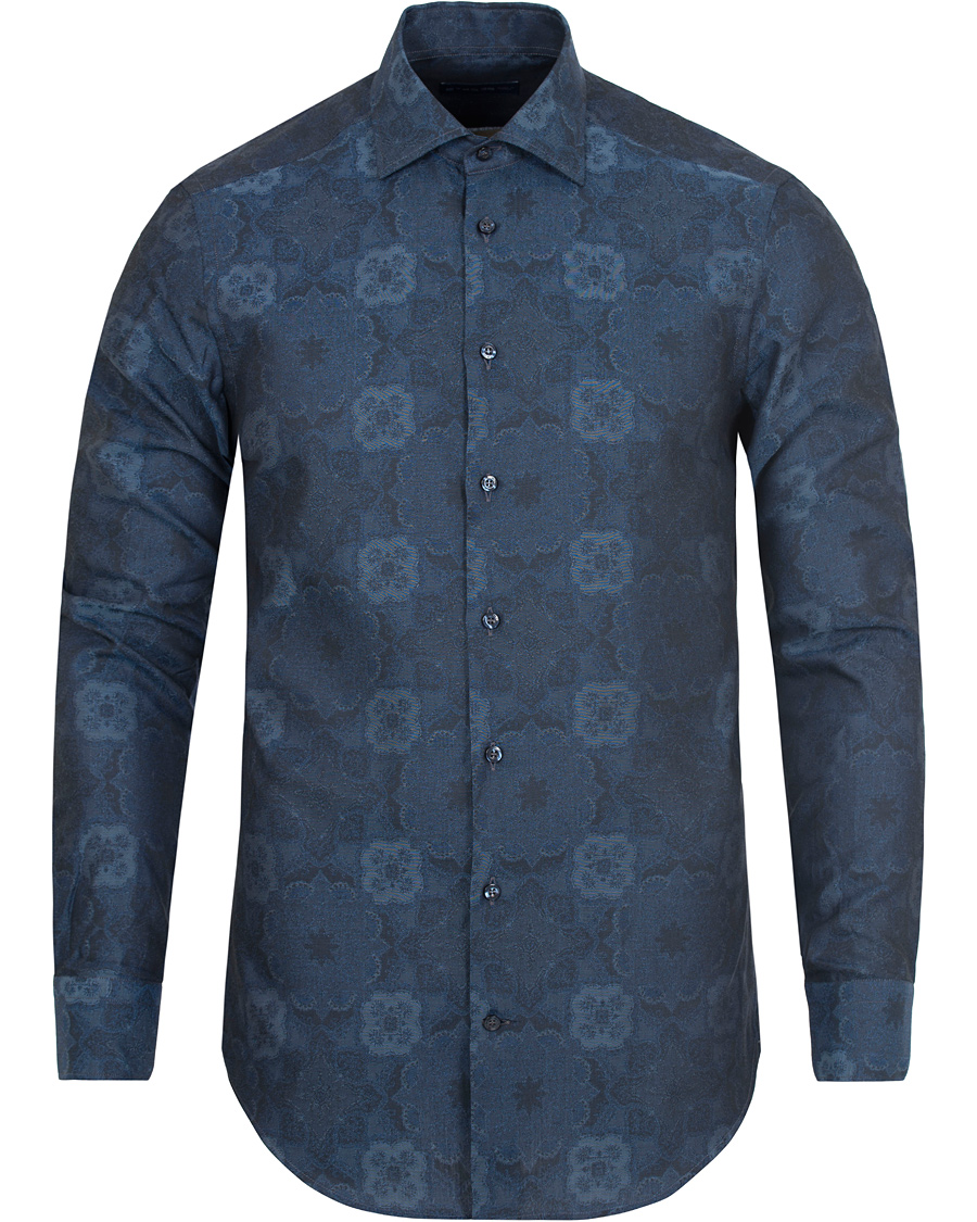Heren | Overhemden | Etro | Slim Fit Woven Denim Shirt Navy