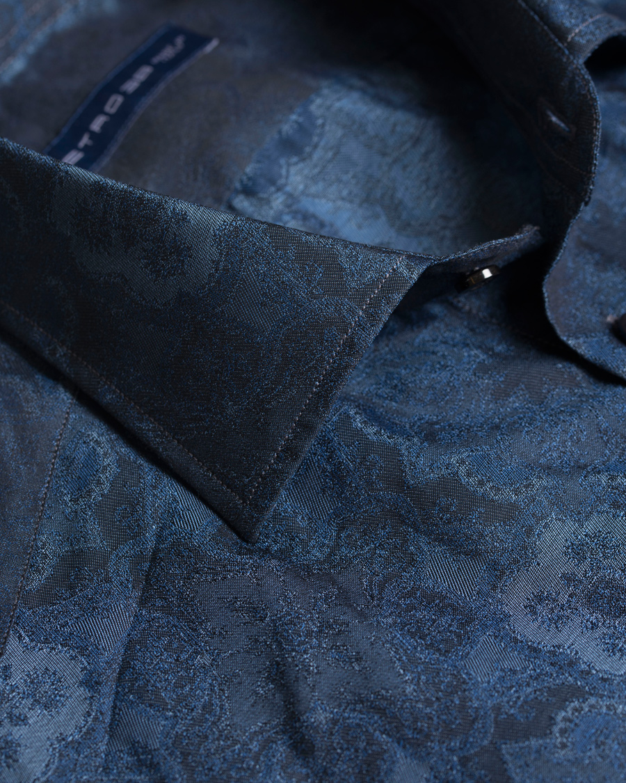 Heren | Overhemden | Etro | Slim Fit Woven Denim Shirt Navy