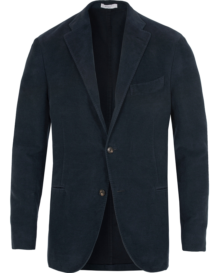Homme | Blazers | Boglioli | Moleskin K Jacket Blazer Dark Navy