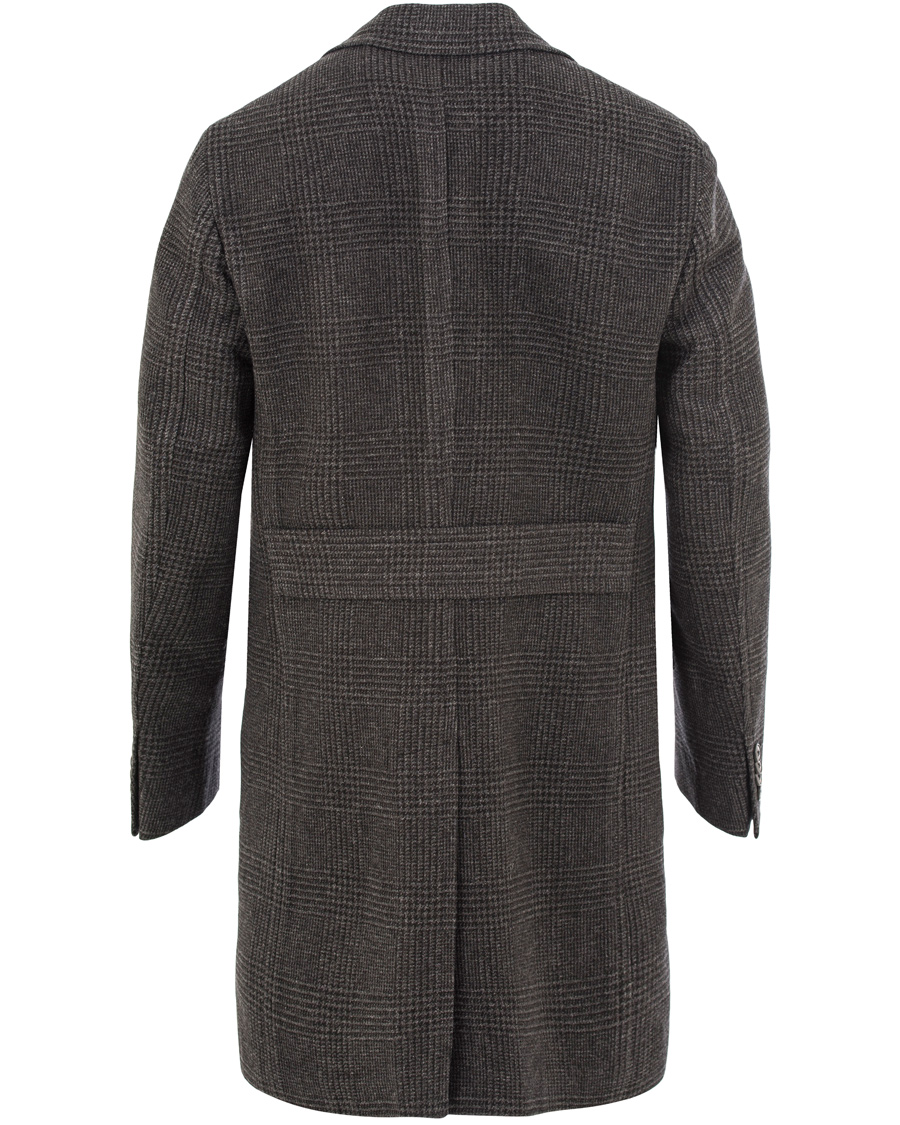 Homme | Manteaux Et Vestes | Boglioli | Glen Plaid Silk Coat Dark Grey