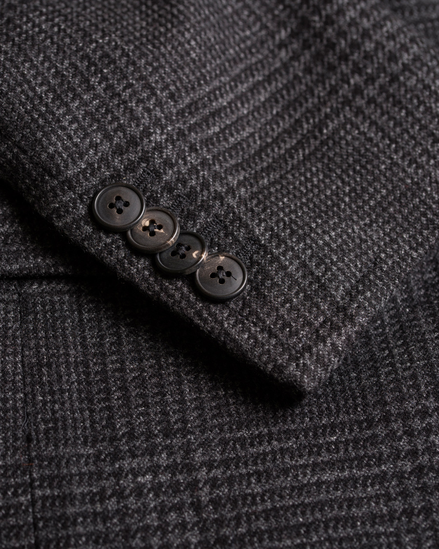 Homme | Manteaux Et Vestes | Boglioli | Glen Plaid Silk Coat Dark Grey