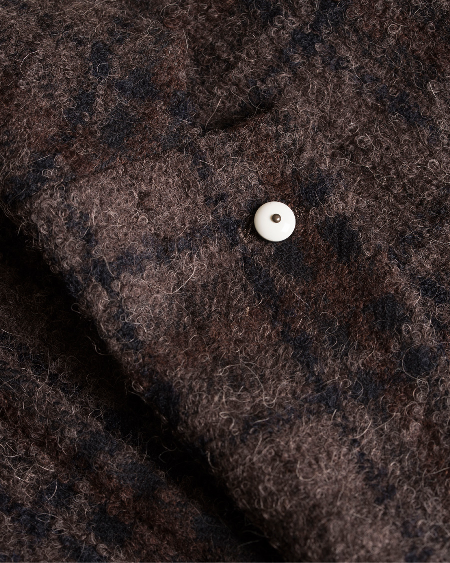 Heren | Blazers | L.B.M. 1911 | Jack Regular Wool Bouclé Check Blazer Dark Brown