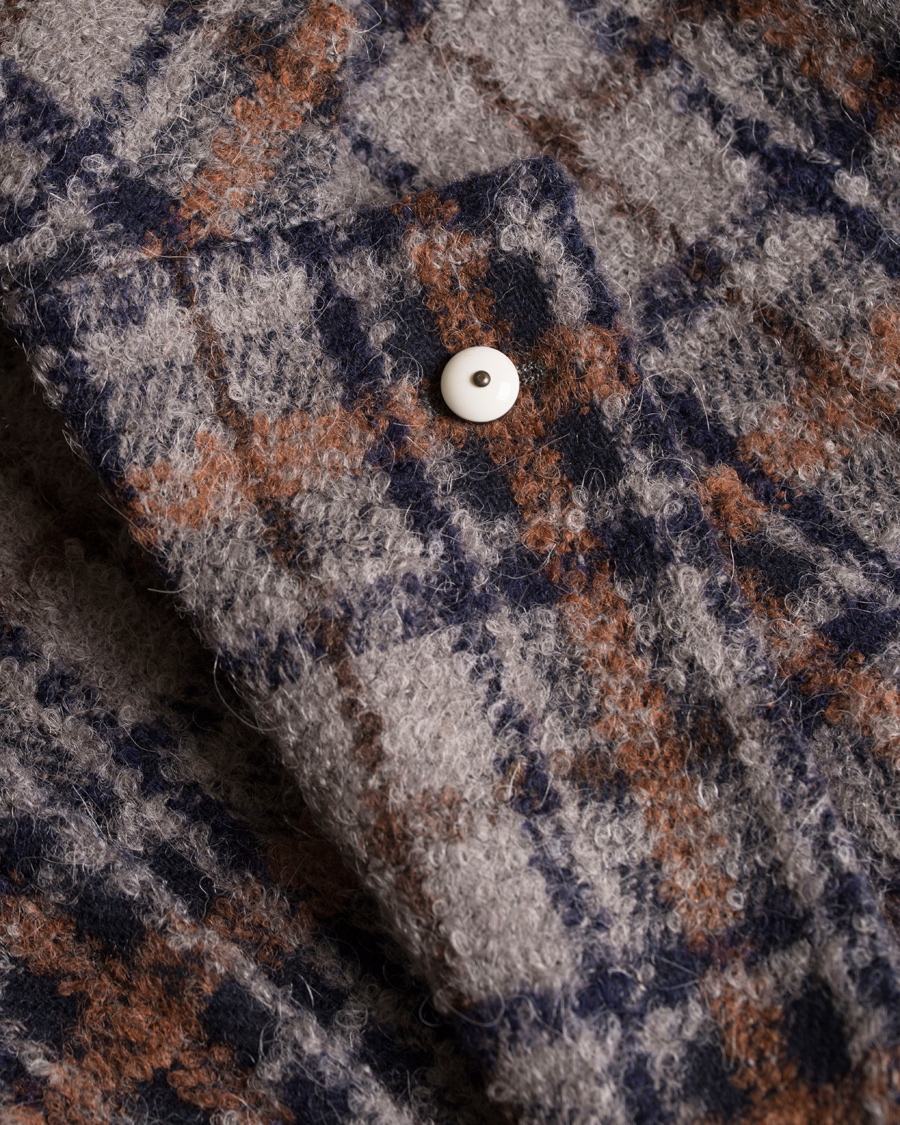 Heren | Blazers | L.B.M. 1911 | Jack Regular Wool Bouclé Check Blazer Grey