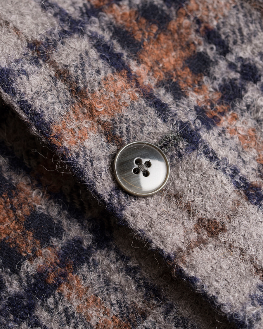 Heren | Blazers | L.B.M. 1911 | Jack Regular Wool Bouclé Check Blazer Grey