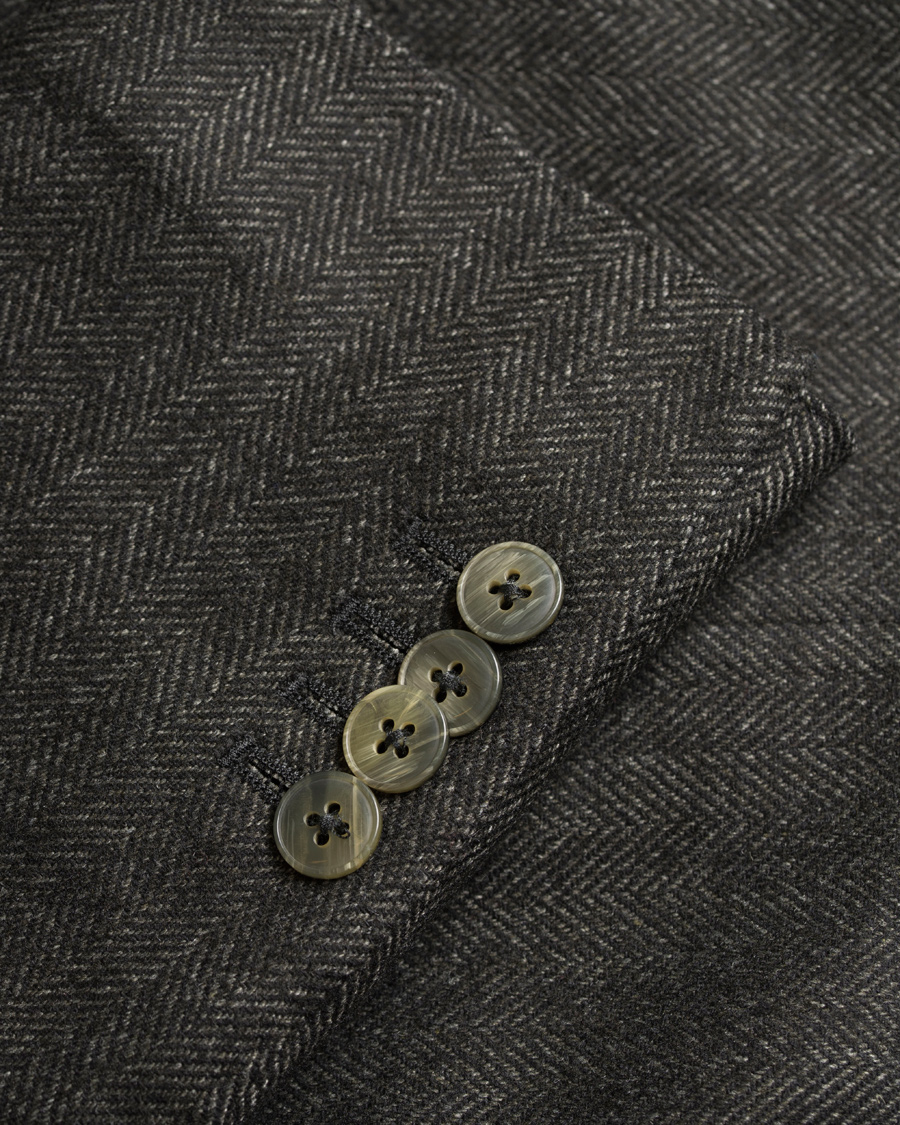 Homme | Blazers | L.B.M. 1911 | Jack Regular Herringbone Jersey Blazer Dark Green