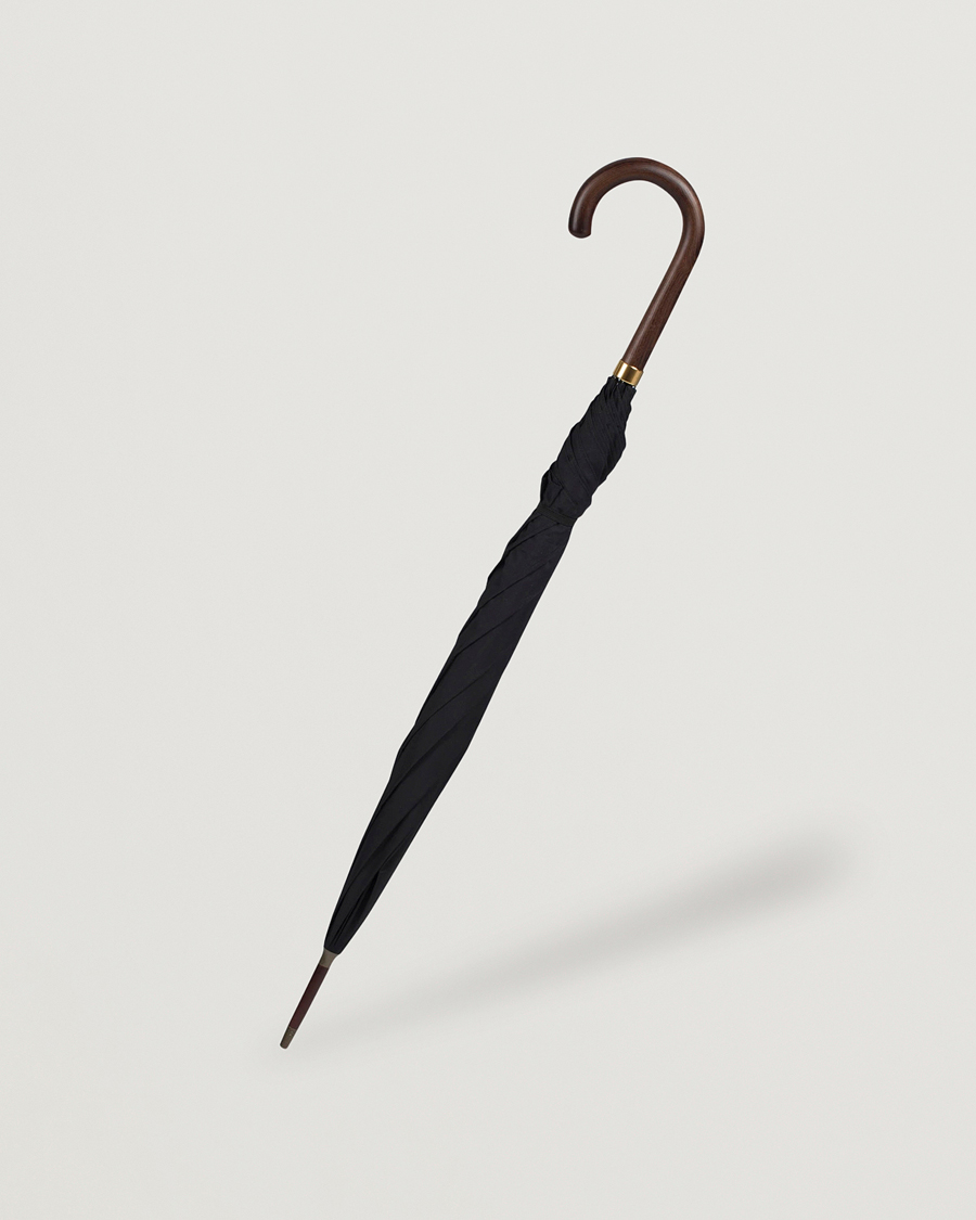 Heren | Paraplu's | Fox Umbrellas | Polished Hardwood Umbrella Black