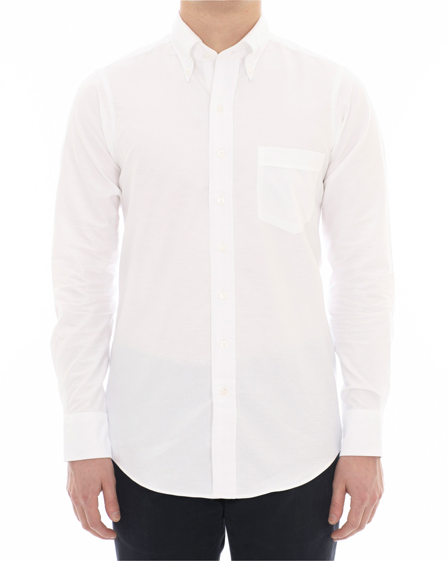 Homme | Chemises | Drake's | Slim Fit Oxford BD Shirt White