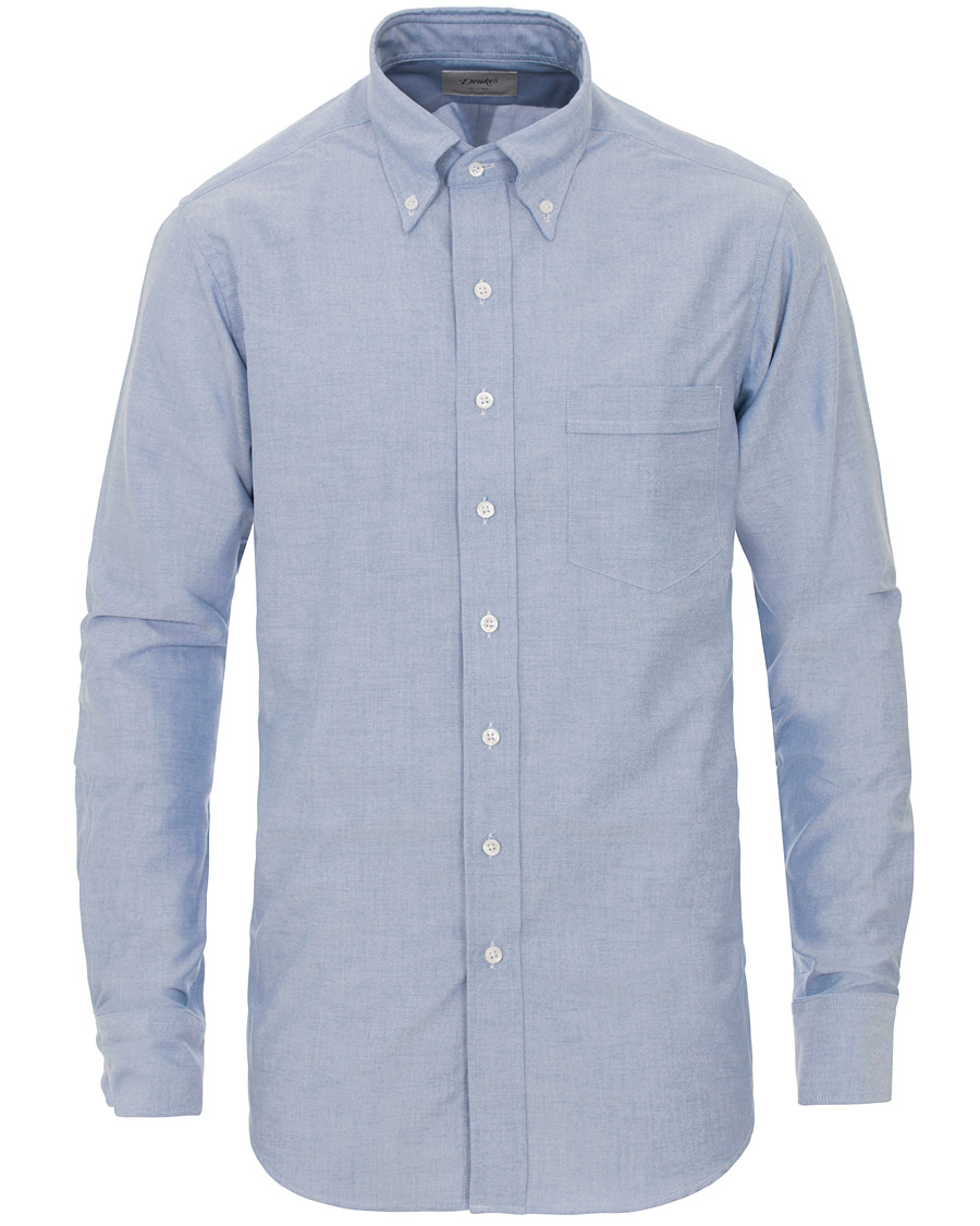 Homme | Chemises | Drake's | Slim Fit Oxford BD Shirt Blue