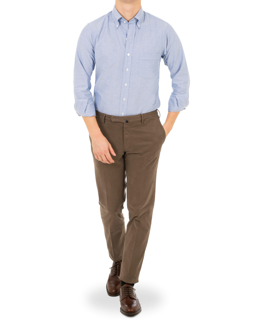 Homme | Chemises | Drake's | Slim Fit Oxford BD Shirt Blue