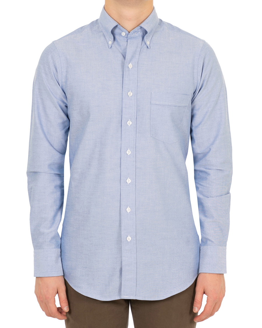 Homme | Chemises | Drake's | Slim Fit Oxford BD Shirt Blue