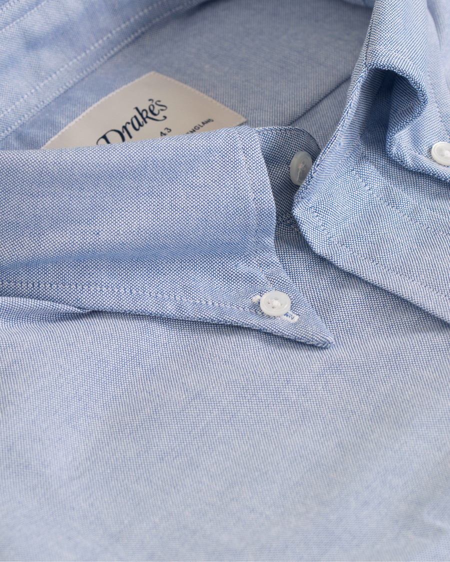 Homme | Chemises | Drake's | Slim Fit Oxford BD Shirt Blue