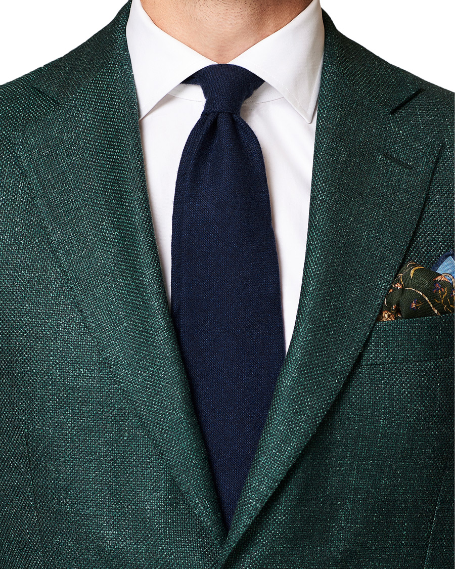 Homme | Drake's Cashmere 8 cm Tie Navy | Drake's | Cashmere 8 cm Tie Navy