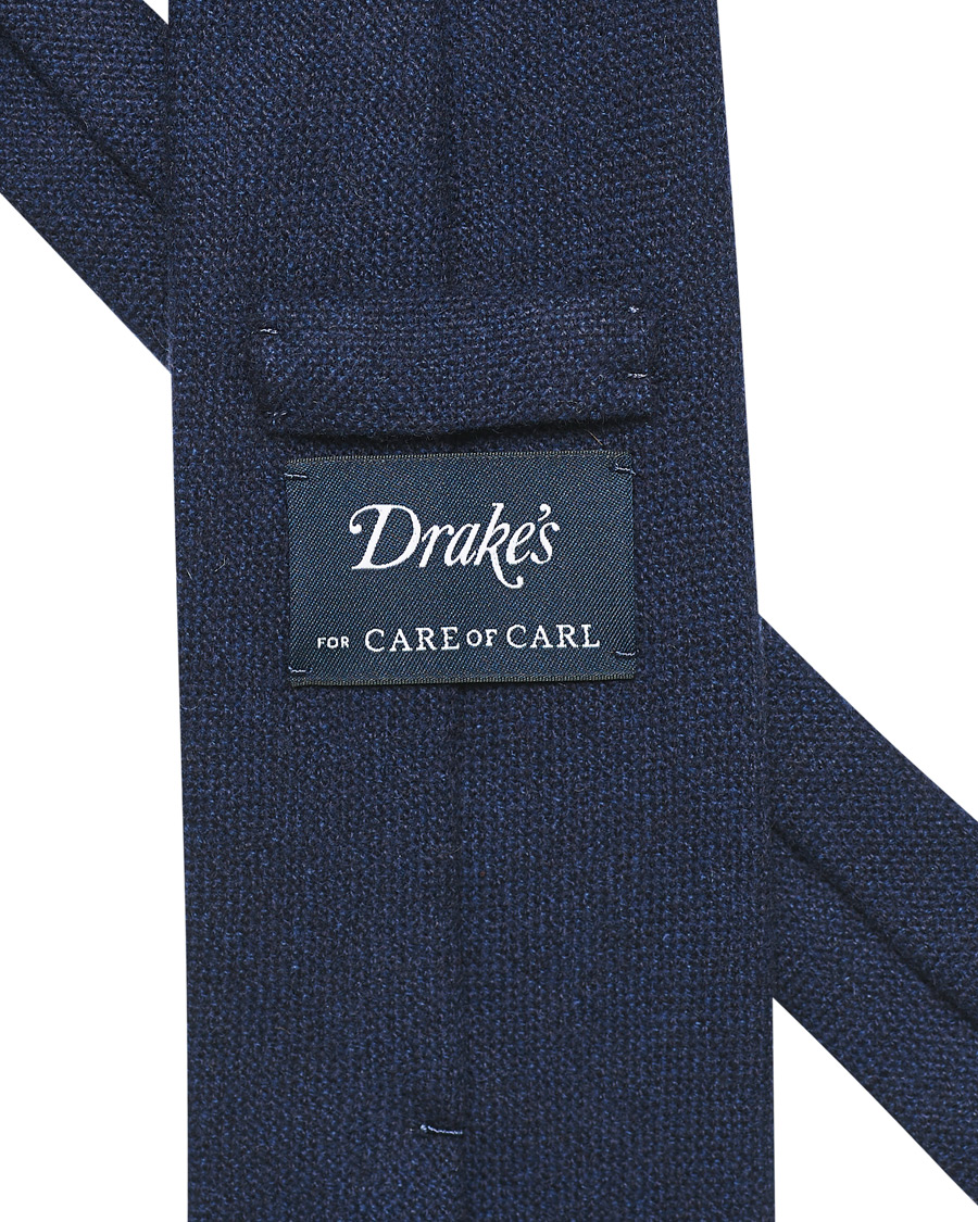 Homme | Drake's Cashmere 8 cm Tie Navy | Drake's | Cashmere 8 cm Tie Navy