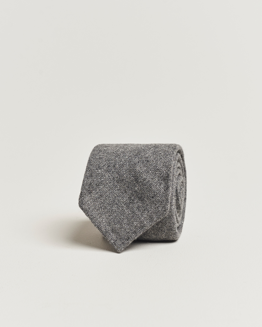 Homme | Drake's Cashmere 8 cm Tie Light Grey | Drake's | Cashmere 8 cm Tie Light Grey