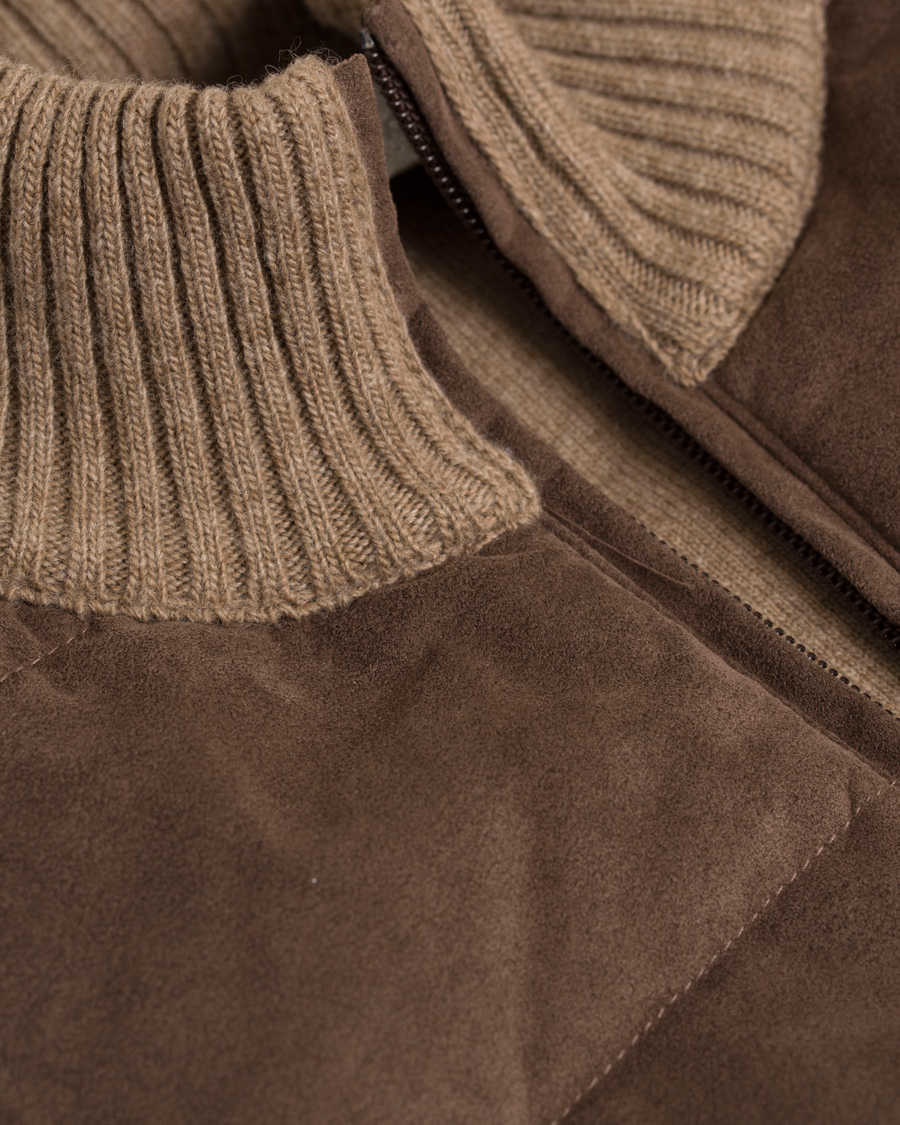 Homme | Manteaux Et Vestes | Gran Sasso | Wool/Suede Vest Brown