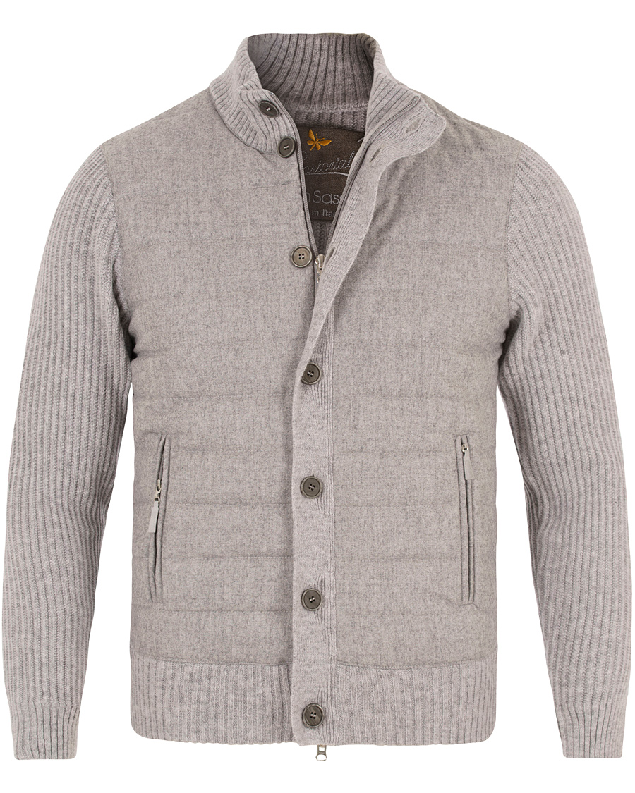 Homme | Pulls Et Tricots | Gran Sasso | Wool Button Knit/Zip Cardigan Jacket Grey
