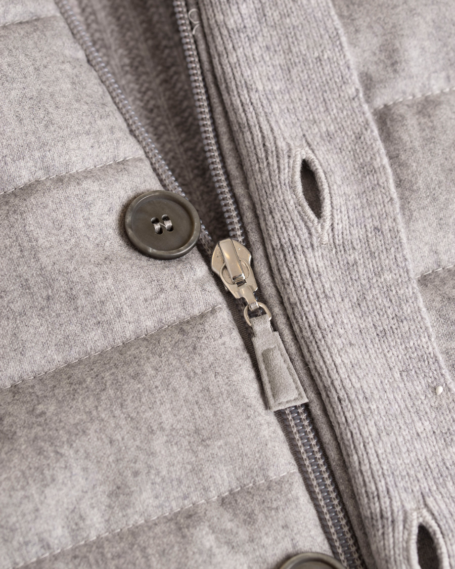Homme | Pulls Et Tricots | Gran Sasso | Wool Button Knit/Zip Cardigan Jacket Grey