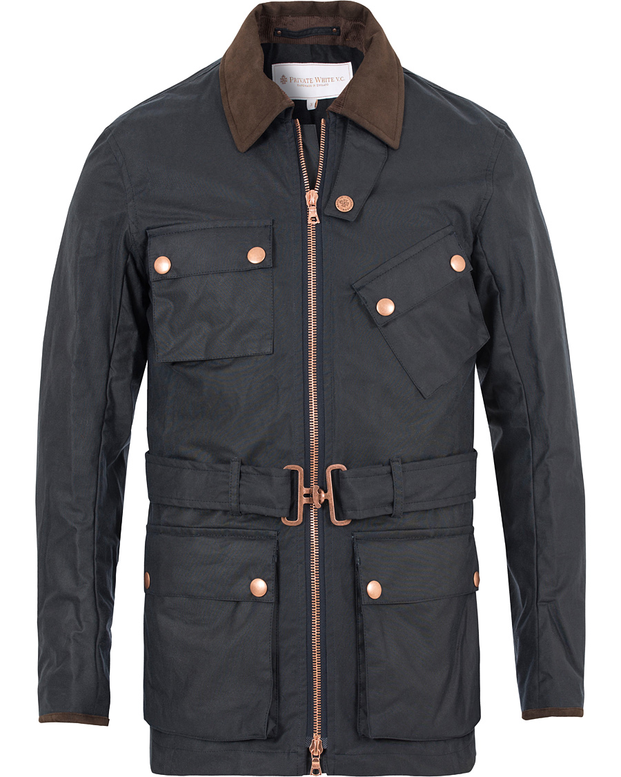 Homme | Manteaux Et Vestes | Private White V.C. | Waxed Twin Track Jacket Navy