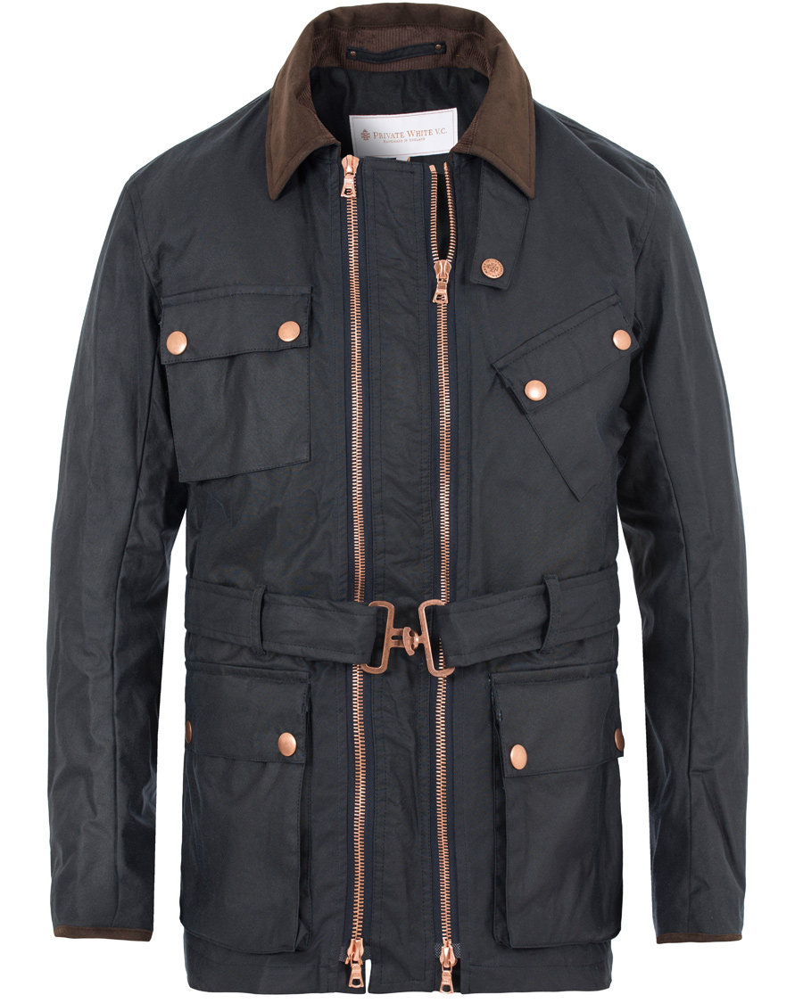 Homme | Manteaux Et Vestes | Private White V.C. | Waxed Twin Track Jacket Navy