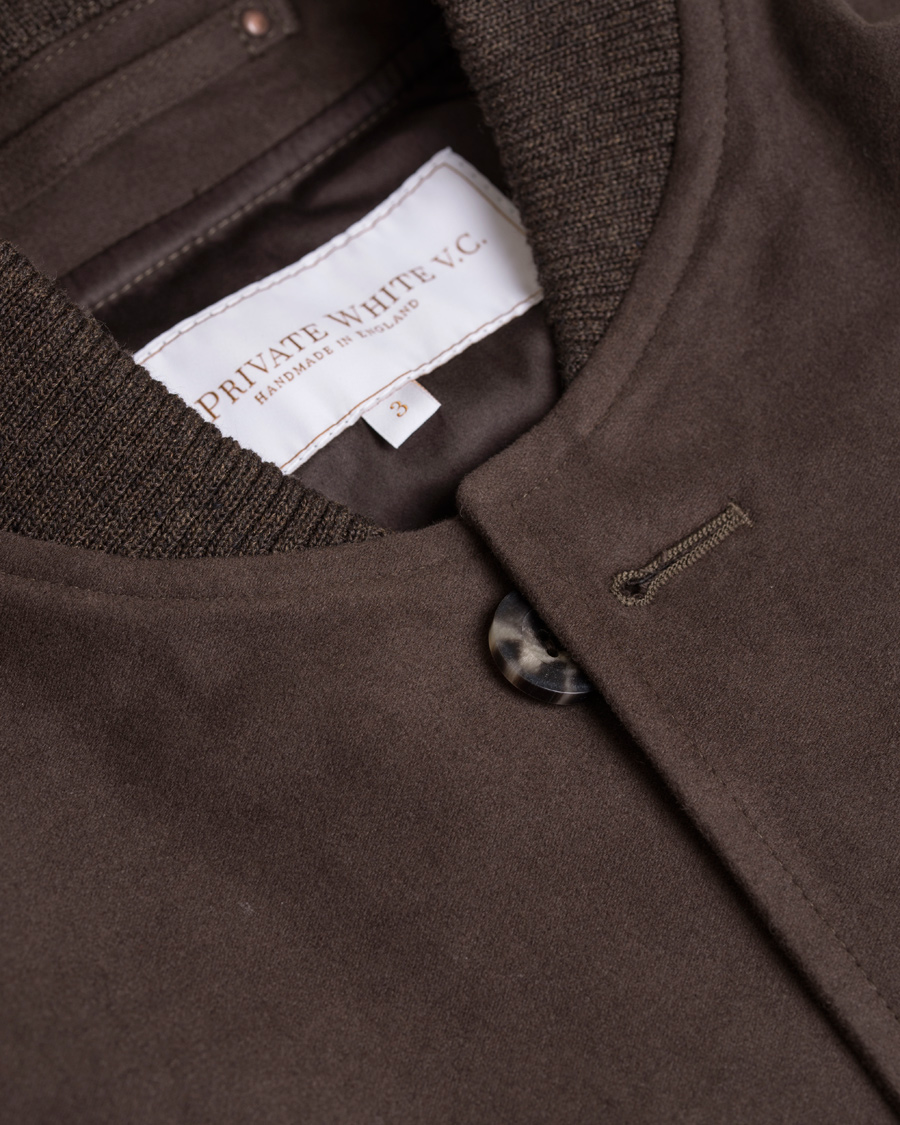 Homme | Manteaux Et Vestes | Private White V.C. | Moleskin Bomber Chocolate