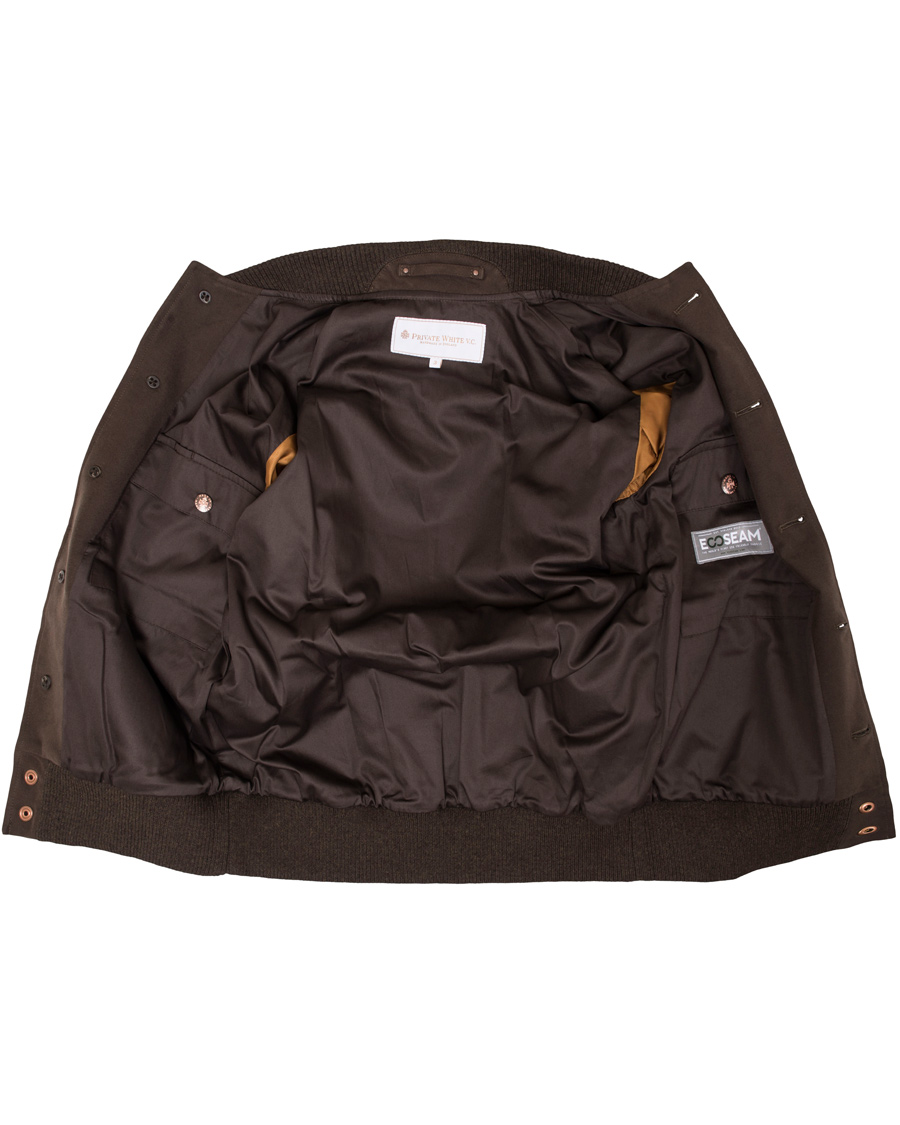 Homme | Manteaux Et Vestes | Private White V.C. | Moleskin Bomber Chocolate