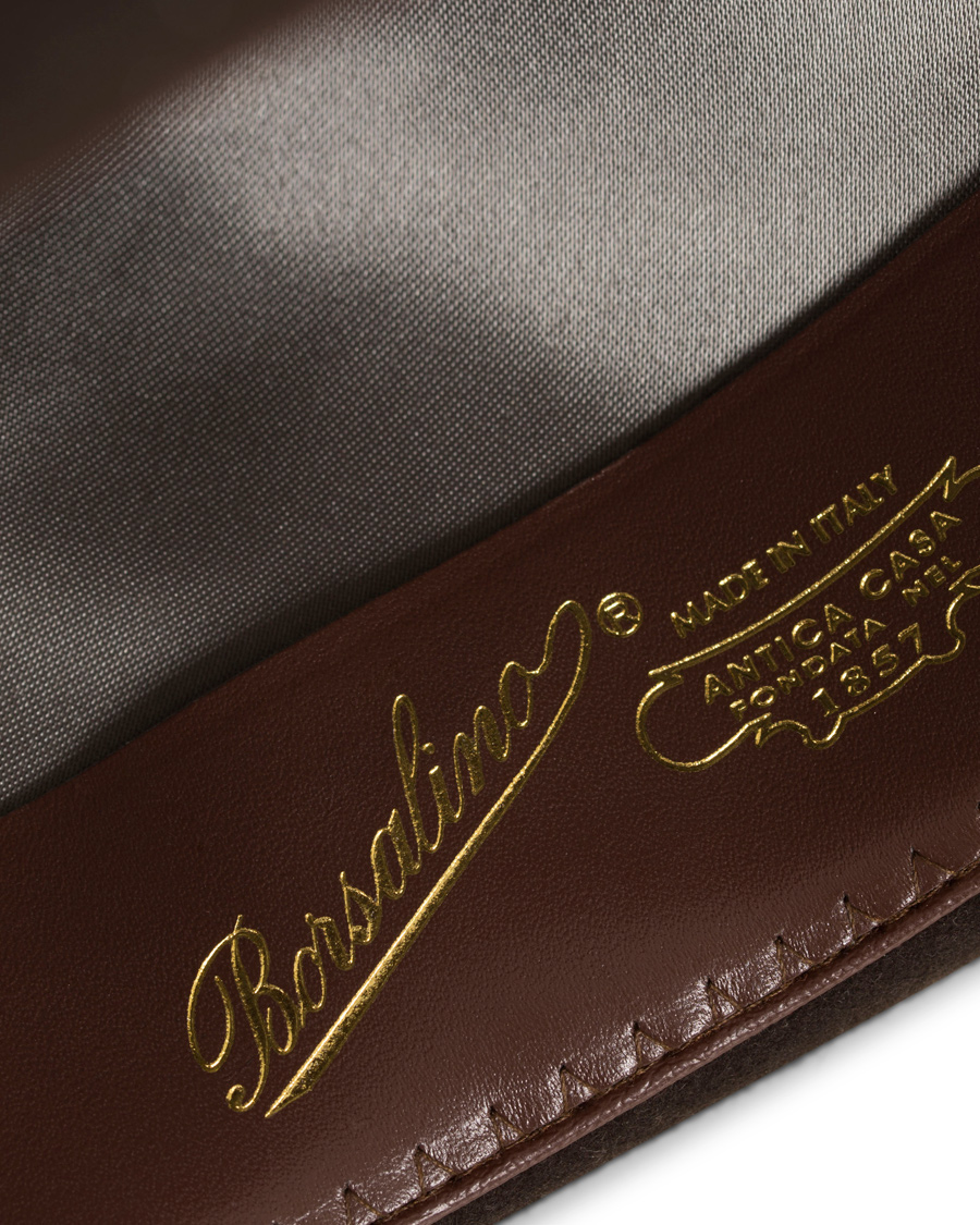 Homme | Borsalino Fedora Felt Hat Medium Brim Folco Dark Brown | Borsalino | Fedora Felt Hat Medium Brim Folco Dark Brown