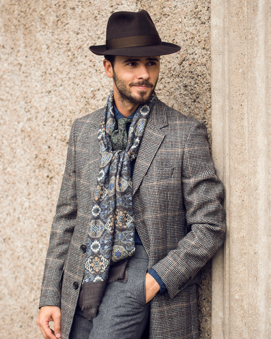 Homme | Borsalino Fedora Felt Hat Medium Brim Folco Dark Brown | Borsalino | Fedora Felt Hat Medium Brim Folco Dark Brown