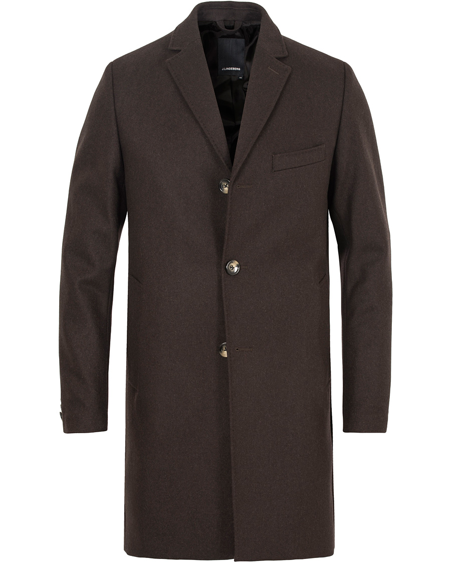 Homme | Manteaux Et Vestes | J.Lindeberg | Wolger Compact Melton Coat Brown
