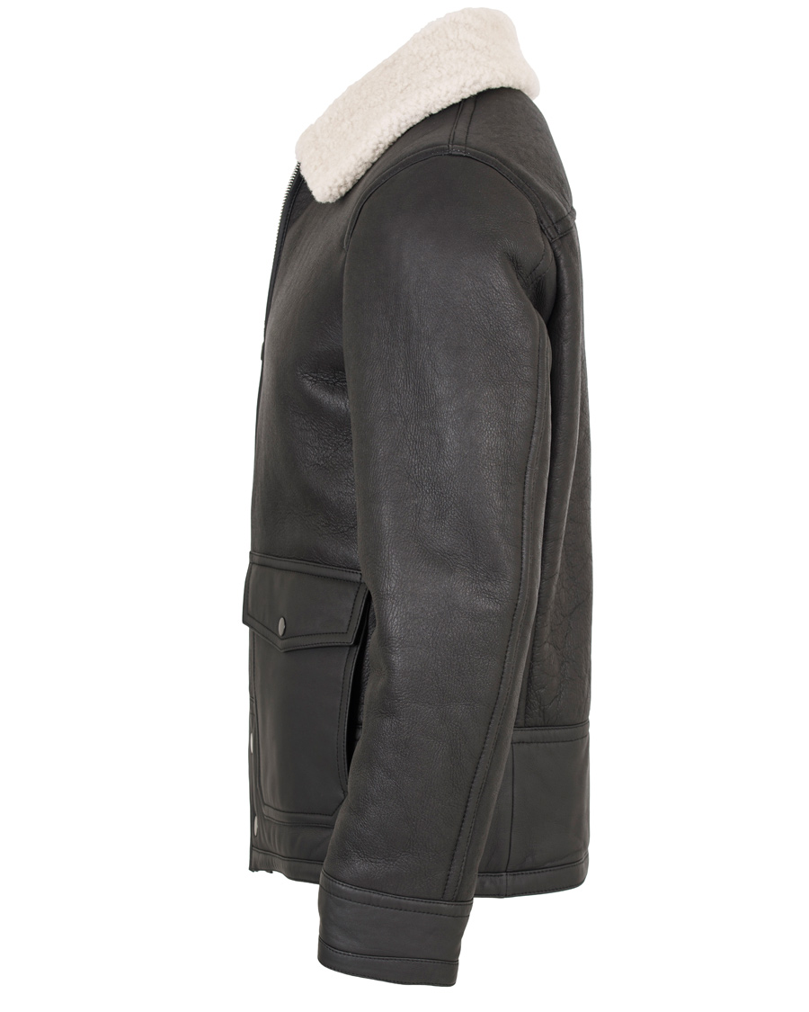 Homme | Manteaux Et Vestes | GANT Rugger | The Shearling Aviator Jacket Black