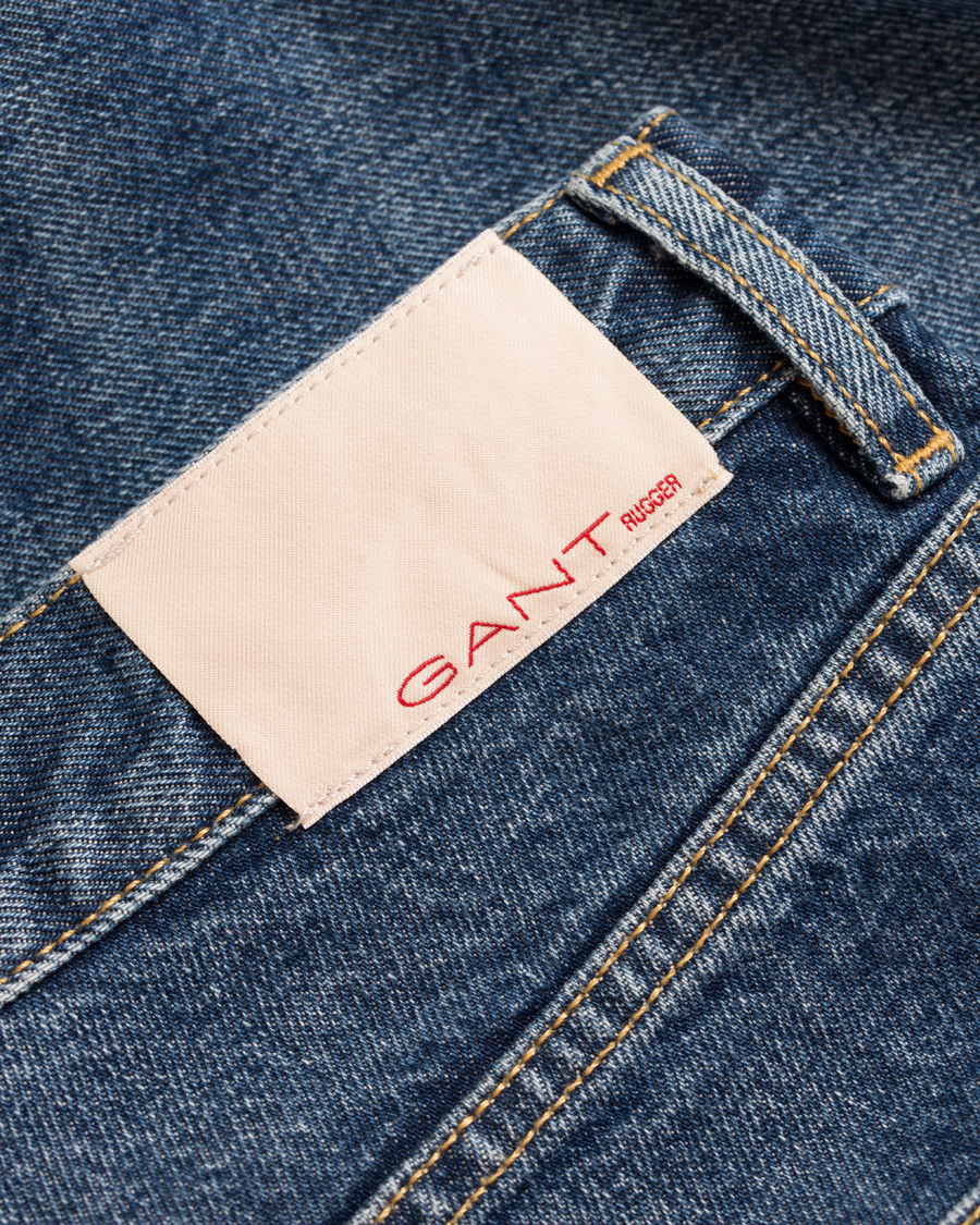 Homme | Jeans | GANT Rugger | The Jim Relaxed Fit Jeans Mid Blue