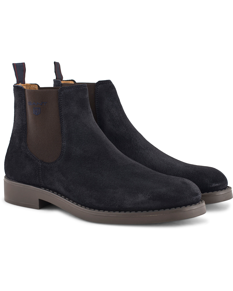 Homme | GANT Oscar Chelsea Boot Navy Suede | GANT | Oscar Chelsea Boot Navy Suede