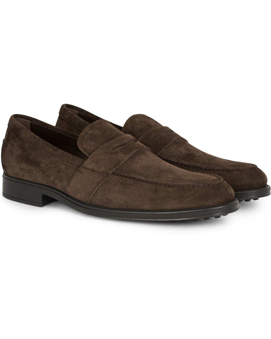 Homme | Tod's Mocassino Penny Loafer Dark Brown Suede | Tod's | Mocassino Penny Loafer Dark Brown Suede