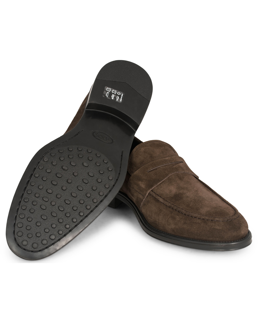 Homme | Tod's Mocassino Penny Loafer Dark Brown Suede | Tod's | Mocassino Penny Loafer Dark Brown Suede