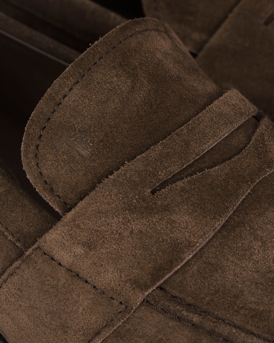 Homme | Tod's Mocassino Penny Loafer Dark Brown Suede | Tod's | Mocassino Penny Loafer Dark Brown Suede