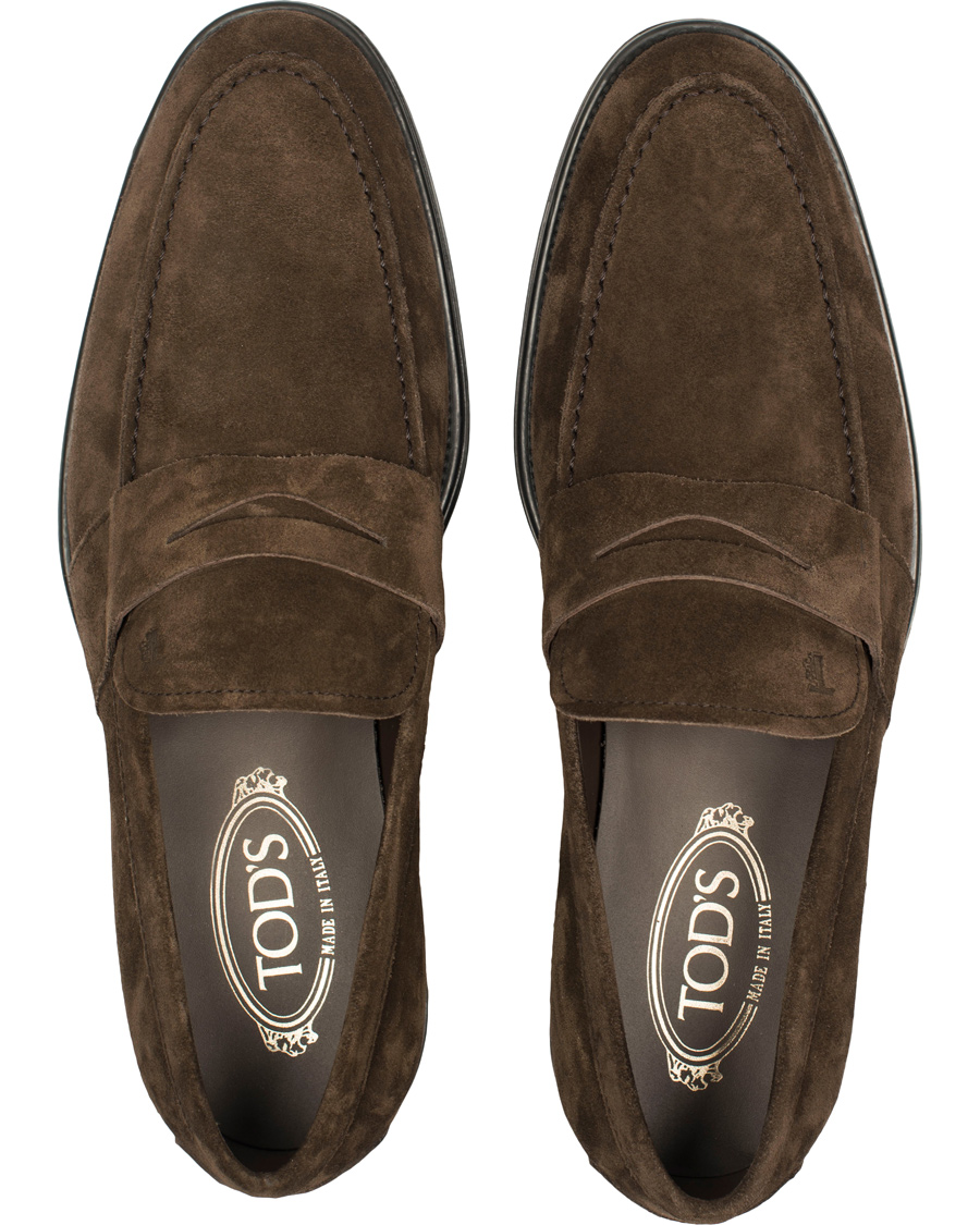 Homme | Tod's Mocassino Penny Loafer Dark Brown Suede | Tod's | Mocassino Penny Loafer Dark Brown Suede