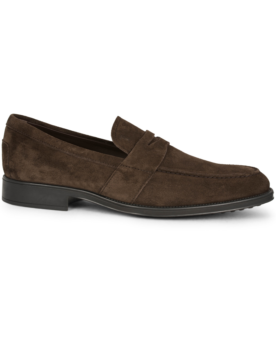 Homme | Tod's Mocassino Penny Loafer Dark Brown Suede | Tod's | Mocassino Penny Loafer Dark Brown Suede