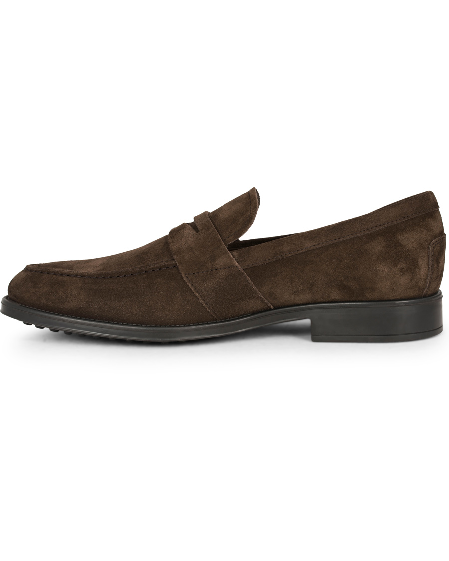 Homme | Tod's Mocassino Penny Loafer Dark Brown Suede | Tod's | Mocassino Penny Loafer Dark Brown Suede