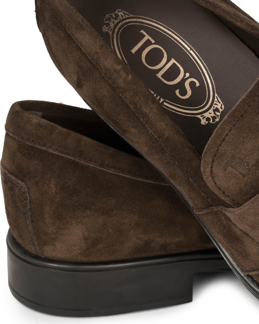 Homme | Tod's Mocassino Penny Loafer Dark Brown Suede | Tod's | Mocassino Penny Loafer Dark Brown Suede