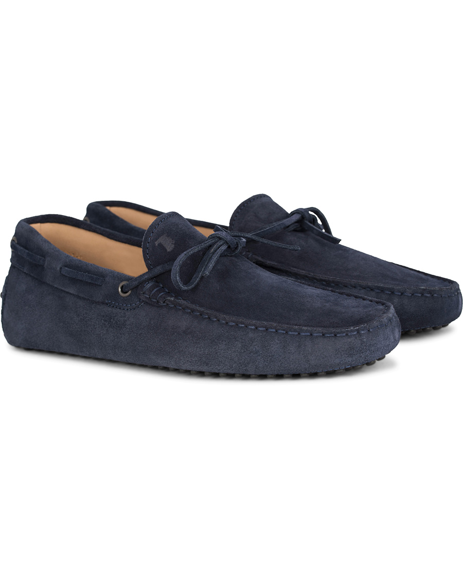 Homme | Tod's Laccetto Gommino Carshoe Navy Suede | Tod's | Laccetto Gommino Carshoe Navy Suede