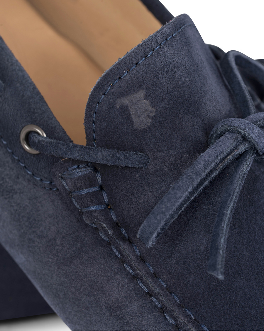 Homme | Tod's Laccetto Gommino Carshoe Navy Suede | Tod's | Laccetto Gommino Carshoe Navy Suede