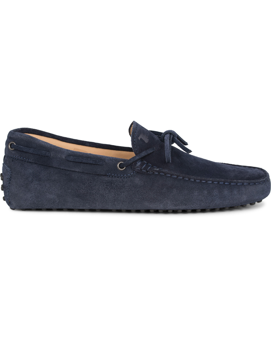 Homme | Tod's Laccetto Gommino Carshoe Navy Suede | Tod's | Laccetto Gommino Carshoe Navy Suede