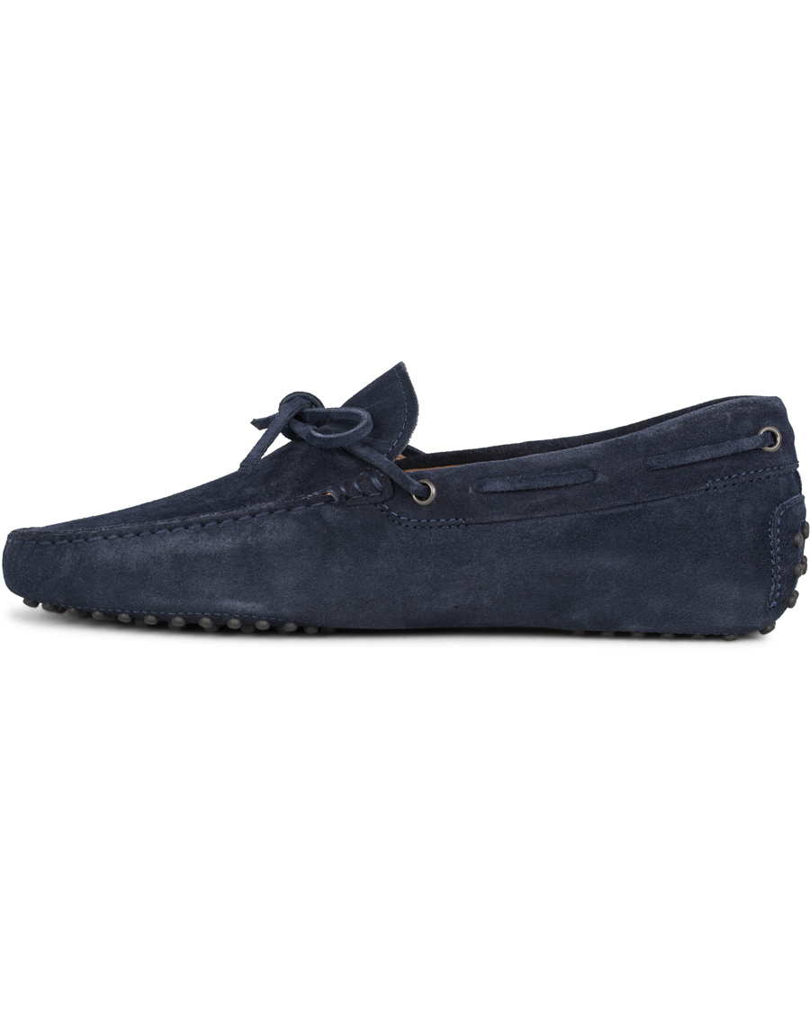 Homme | Tod's Laccetto Gommino Carshoe Navy Suede | Tod's | Laccetto Gommino Carshoe Navy Suede