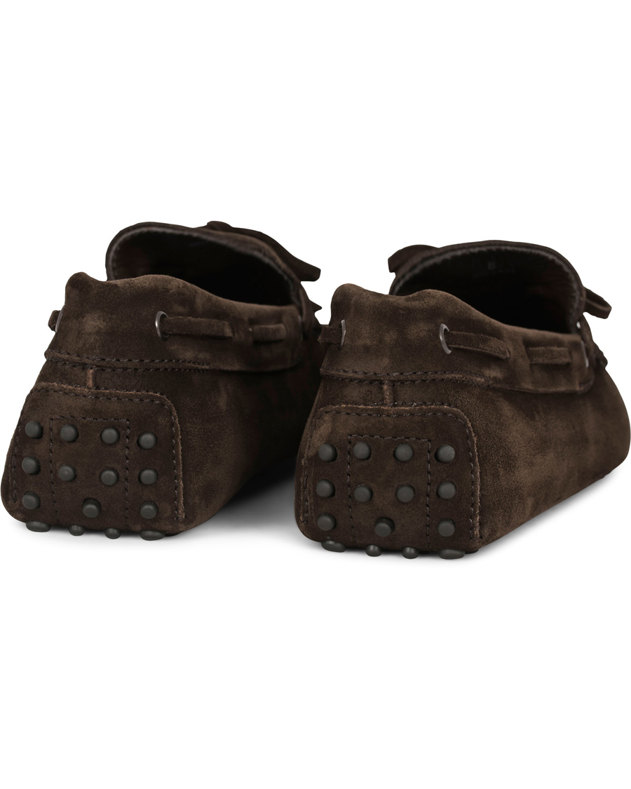 Homme | Tod's Laccetto Gommino Carshoe Dark Brown Suede | Tod's | Laccetto Gommino Carshoe Dark Brown Suede