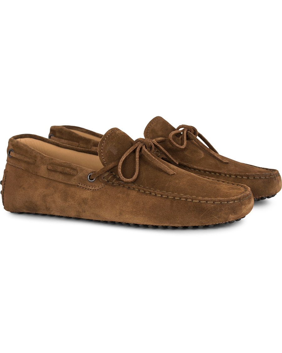Homme | Tod's Laccetto Gommino Carshoe Light Brown Suede | Tod's | Laccetto Gommino Carshoe Light Brown Suede