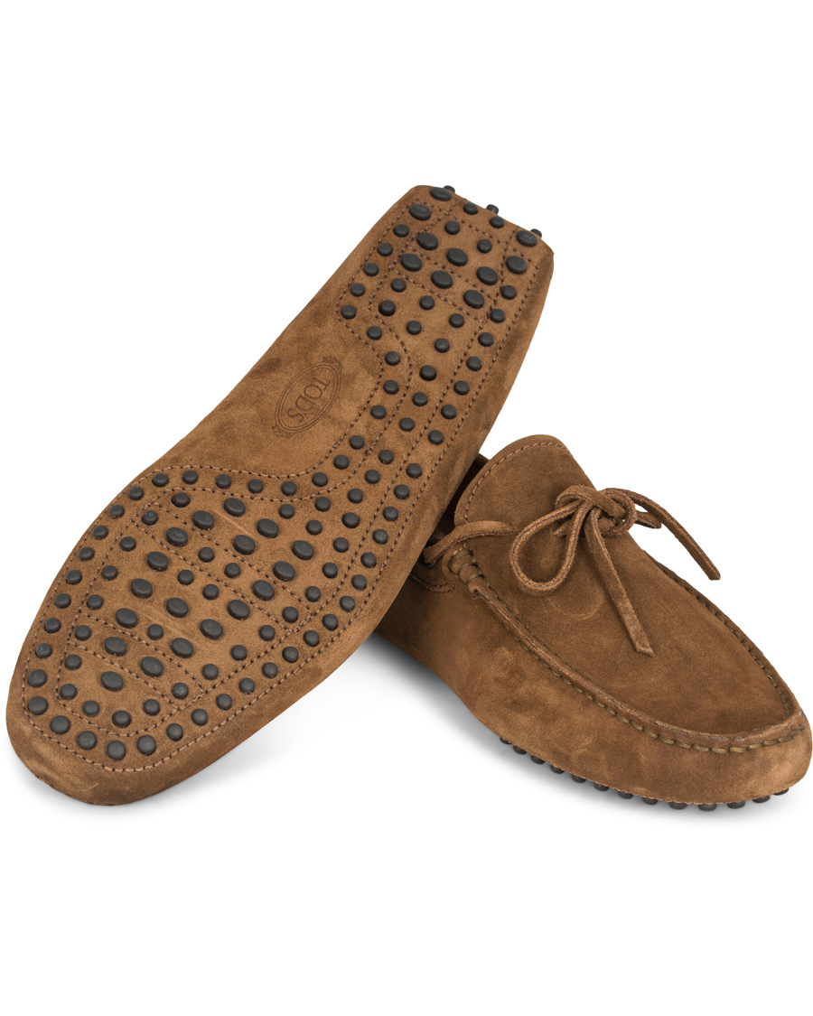 Homme | Tod's Laccetto Gommino Carshoe Light Brown Suede | Tod's | Laccetto Gommino Carshoe Light Brown Suede