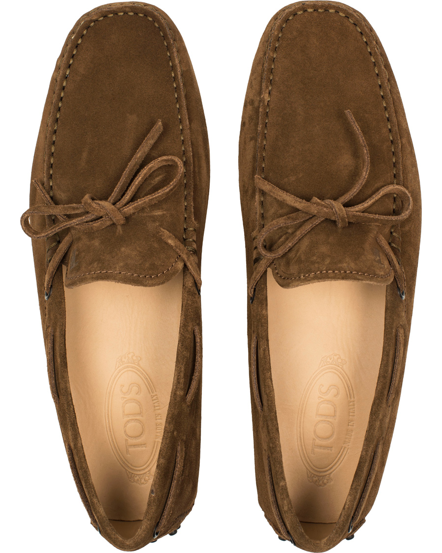 Homme | Tod's Laccetto Gommino Carshoe Light Brown Suede | Tod's | Laccetto Gommino Carshoe Light Brown Suede